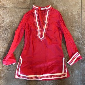 Tory Burch coral swim cover